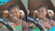 Ghanaian lady celebrates as she becomes a taxi driver: "People give me fans"