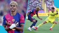 Lamine Yamal scores another curling goal against Villarreal in La Liga