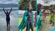 Milana May takes 6 hours to swim across Lake Bosomtwe, video goes viral