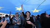 Tens of thousands march in Georgia 'for Europe' after blow to EU bid