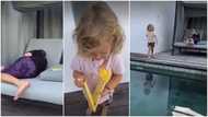 Kid throws her dad's phone case inside water, man jumps into pool, thinks it's real phone