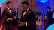 Otumfuo’s son, Nana Kwame Kyeretwie, gets shy as he dances with colleagues at his school prom