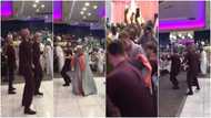 Obroni Groom and His Groomsmen Scatter Dancefloor with Amazing Dance Moves as they Come for Nigerian Bride