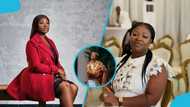 “Obaa hemmaa”: Portia Asare Boateng wows fans with royal birthday look in beautiful kente outfit, photos