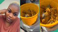 Lady in tears as dispatch rider eats food he was sent to deliver to her: "He finished the soup"