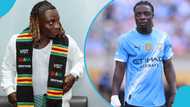 Top Manchester City star lands in Ghana, shows his Adowa moves before spraying cash, Video