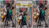 Asantewaa and Emily of Talented Kidz fame dance inside a supermarket, moves in video excite Ghanaians