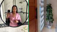 Hardworking lady flexes house in TikTok video, well-decorated living space inspires many