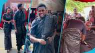 Cheddar gets presidential treatment as he attends Juabenhemaa's funeral with his wife, fans react