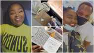 Lady 'spoils' her boyfriend with gifts, delivers sweet package to his workplace