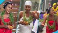 Berla Mundi and Cookie Tee slay in Ga traditional attires, sing and dance to Ga songs while drinking Asana