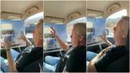 Kids prank their dad & make him think their vehicle is about to collide with trailer