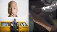 This is juju: Reactions as danfo driver stretches hand to the back to change gear sharing seat with passengers