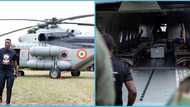 Helicopter flies from Accra to Asante Akyem to deliver dead body, peeps react