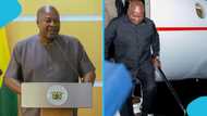 President Mahama leaves Ghana for an official visit to Japan and Singapore: “Safe journey”
