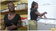 Young Ghanaian lady abandons office work in America to open a cold store in Ghana