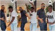 Majid Michel visits GH lady, challenges her to funny dance contest in video