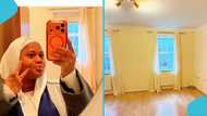 Ghanaian nurse delights as she moves into a 3-bedroom house in UK, shows interior in adorable video