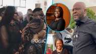 Cynthia Quarcoo: Sarkodie, Samini, Ibrahim Mahama storm burial of late GH lawyer, photos and video pop up