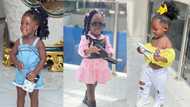 Cute photos of Tracey Boakye's daughter posing with swag warm hearts online