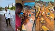 Check out how man painted Berger bus stop in Lagos with his brush (photos)