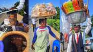 Ghanaian hustle partners wow many as they hawk asaana & bread on the streets of Accra