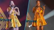 Ghana Club 100: Adina glows in gorgeous outfit as she performs at 2023 awards, moves Bawumia in video