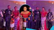 Diana Asamoah elegantly repeats her stylish 2023 kente gown to receive an award: "Shout out to her glam team"