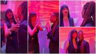 Rihanna screams in excitement as she meets Nigerian singer Tems for 1st time