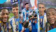 Copa America 2024: Ghanaian journalist delights as he poses with Argentina's new trophy