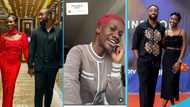 Harold Amenyah's pretty wife rocks a cute burgundy short hairstyle for her viral video shoot