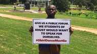 Photos of the one-man protester who started the KNUST ‘revolution’ finally leak online