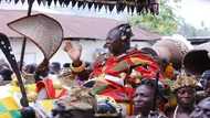 4 photos of Otumfuo Osei Tutu II's rarely seen dress he wore to see Okyehene