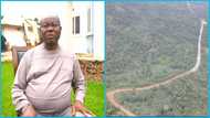 Yaw Sarpong: Rich Kwahu man singlehandedly constructs 5km alternative route in the mountains