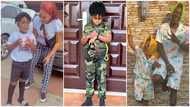 I'm the only man who can stop Russia: Shatta Wale and Michy's son says in military uniform, fans call him the cutest General ever