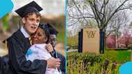 Viral photo of graduate hugging dining hall worker at US school melts hearts across the internet