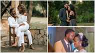 Two Ghanaian fashion designers designed their own outfits for their private wedding