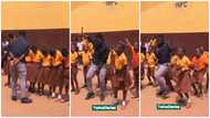 Adorable video of Ghanaian teacher doing a formation dance with class 3 students goes viral: “I won't miss school”