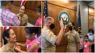 Little kids decorate their naval officer mum after being promoted to commander rank; Melts many hearts