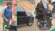 "See talent": Local man constructs small G-Wagon that uses battery to function