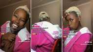 Lady who bleached her hair 5 times shows off burned patches on head in a video; peeps left stressed and amused