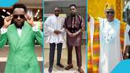 Presidential Inauguration: Patoranking turns up for Mahama's ceremony, poses with his son
