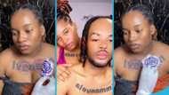 Emmanuela covers the name of her ex-lover boldly tattooed on her chest, video of her emotional reaction trends