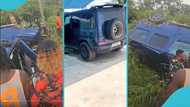 Popular Ghanaian gold dealer loses his Brabus G-Wagon in a car crash, video breaks hearts