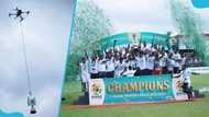 Ghana Premier League: Drone presents trophy to FC Samartex, video leaves many in awe