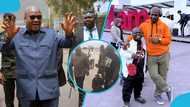 President Mahama teases Kwame Ahenfie during his encounter with Appiah Stadium at the airport in Kumasi, video