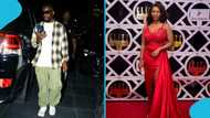Confused-looking Sarkodie walks through the crowd looking for his wife: “The guy dey love Tracy”