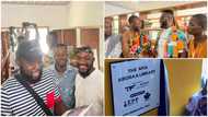 Sarkodie's DJ, DJ Mensah opens library for school in the Central Region, videos from ceremony emerge