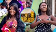 Ashesi University graduate delights as she becomes plantain chips seller after school, video