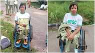 "I don't know what happened to my legs": Disabled mother of 3 defies challenges, passes out of NYSC in style